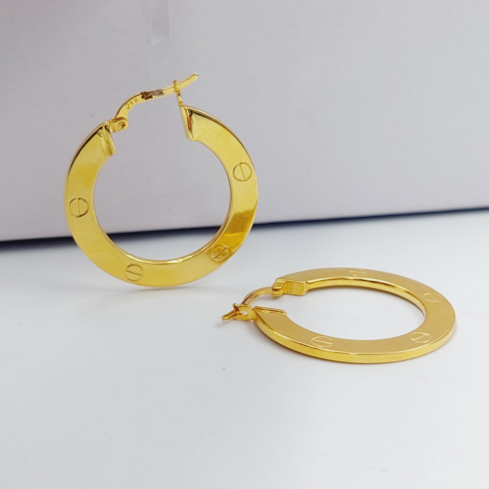 21K Gold Hoop Earrings by Saeed Jewelry - Image 4