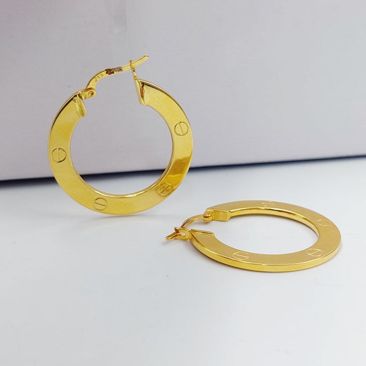 21K Gold Hoop Earrings by Saeed Jewelry - Image 5