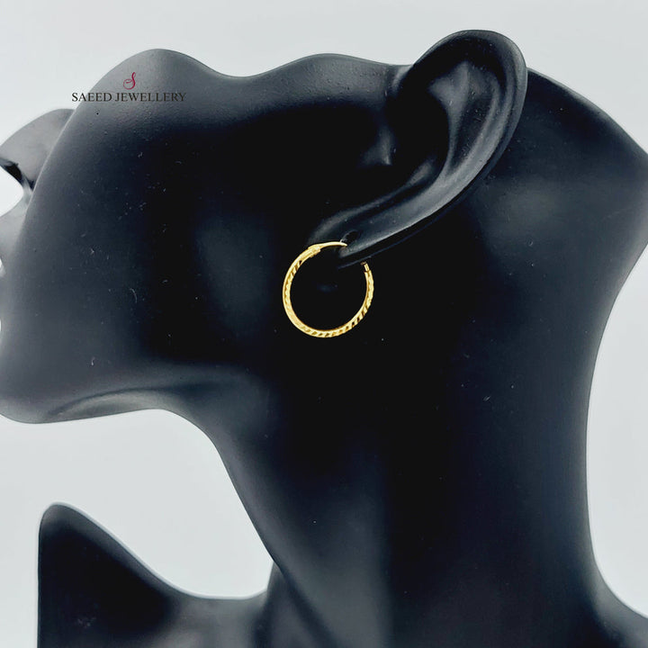 21K Gold Hoop Earrings by Saeed Jewelry - Image 5