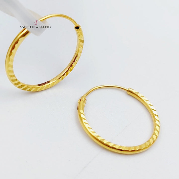 21K Gold Hoop Earrings by Saeed Jewelry - Image 6