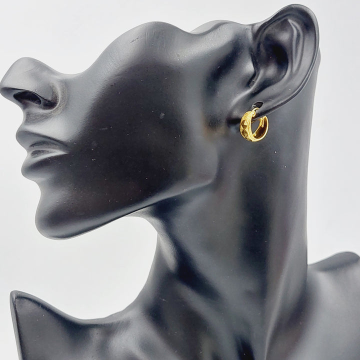 21K Gold Hoop Earrings by Saeed Jewelry - Image 2