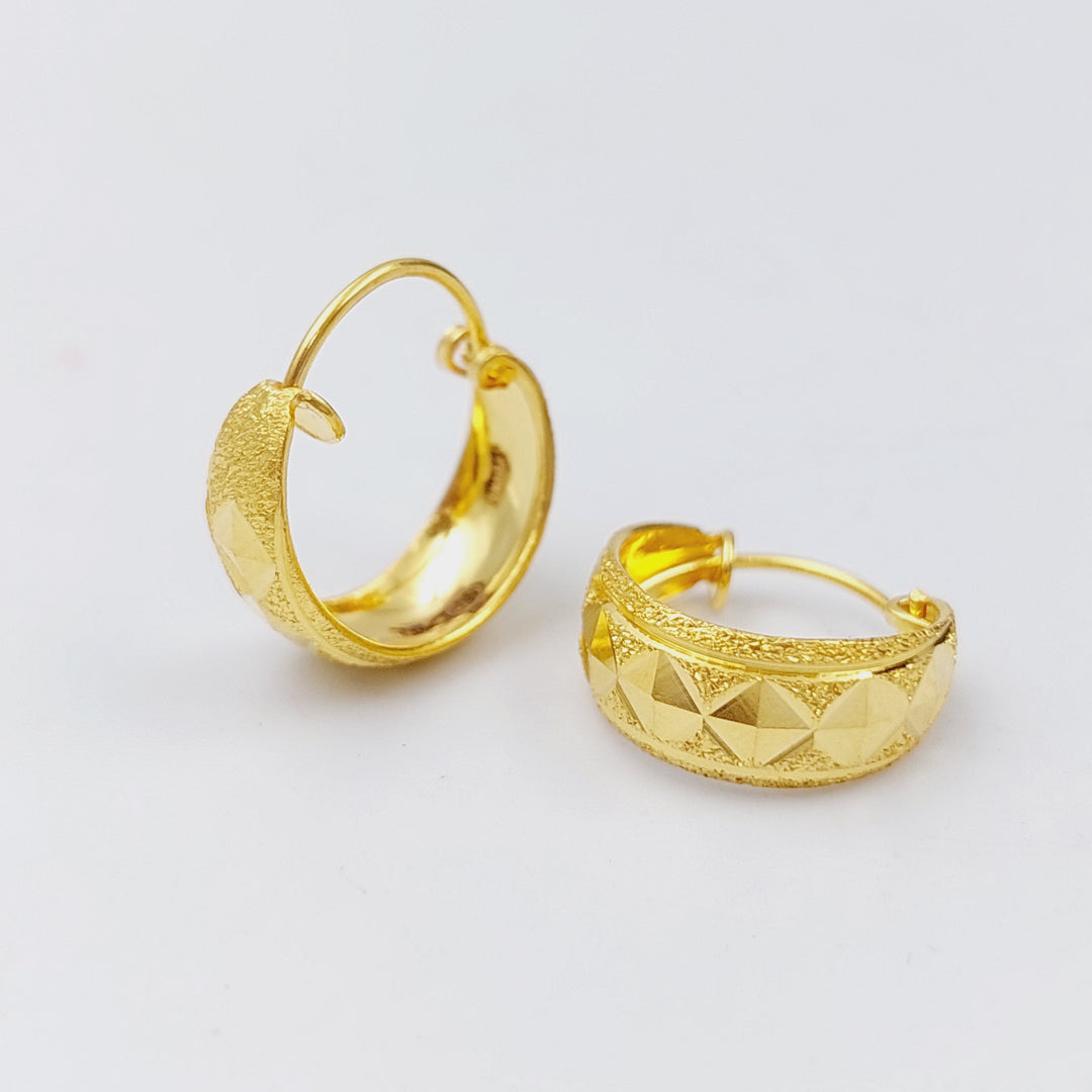 21K Gold Hoop Earrings by Saeed Jewelry - Image 5