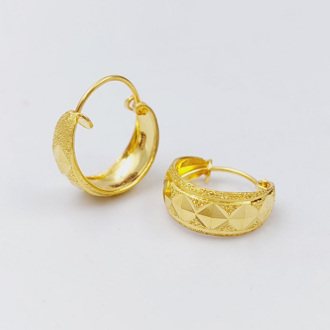 21K Gold Hoop Earrings by Saeed Jewelry - Image 6