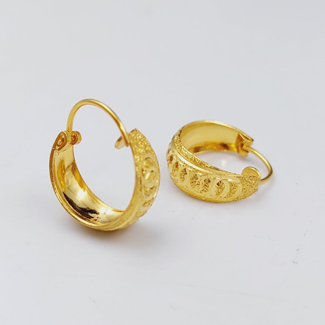 21K Gold Hoop Earrings by Saeed Jewelry - Image 4