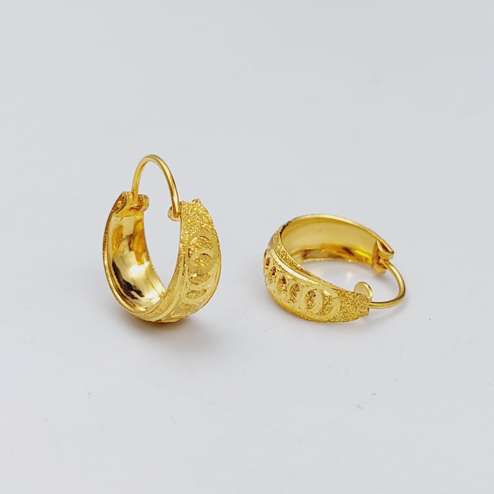 21K Gold Hoop Earrings by Saeed Jewelry - Image 5