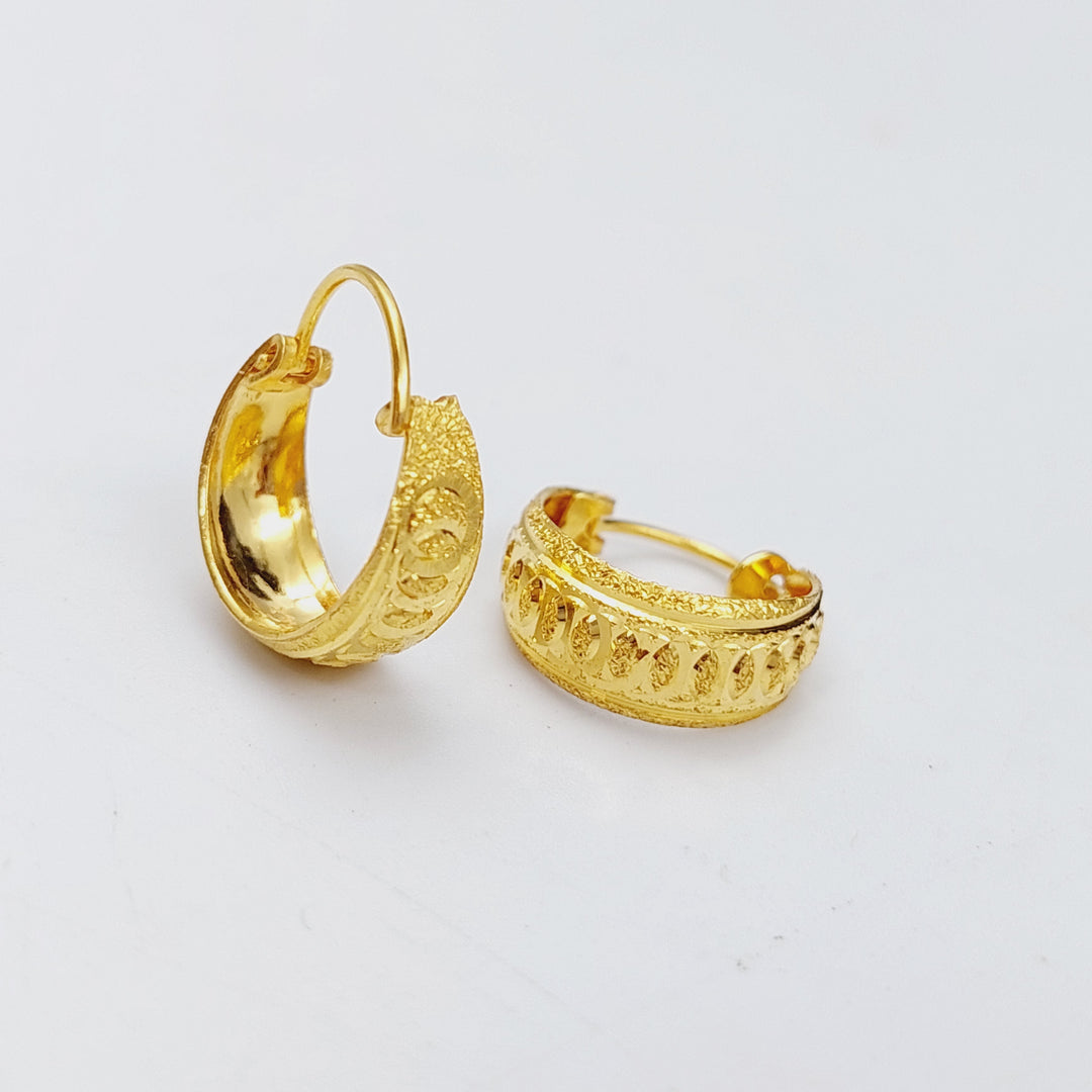 21K Gold Hoop Earrings by Saeed Jewelry - Image 1