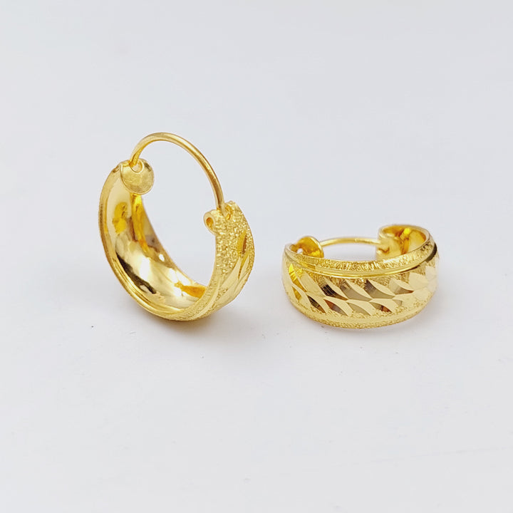 21K Gold Hoop Earrings by Saeed Jewelry - Image 1