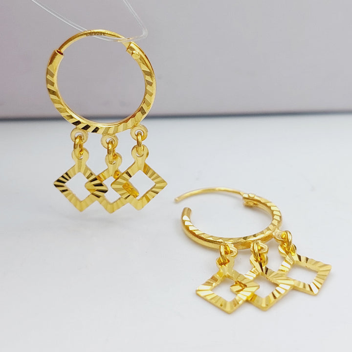 21K Gold Hoop Earrings by Saeed Jewelry - Image 5