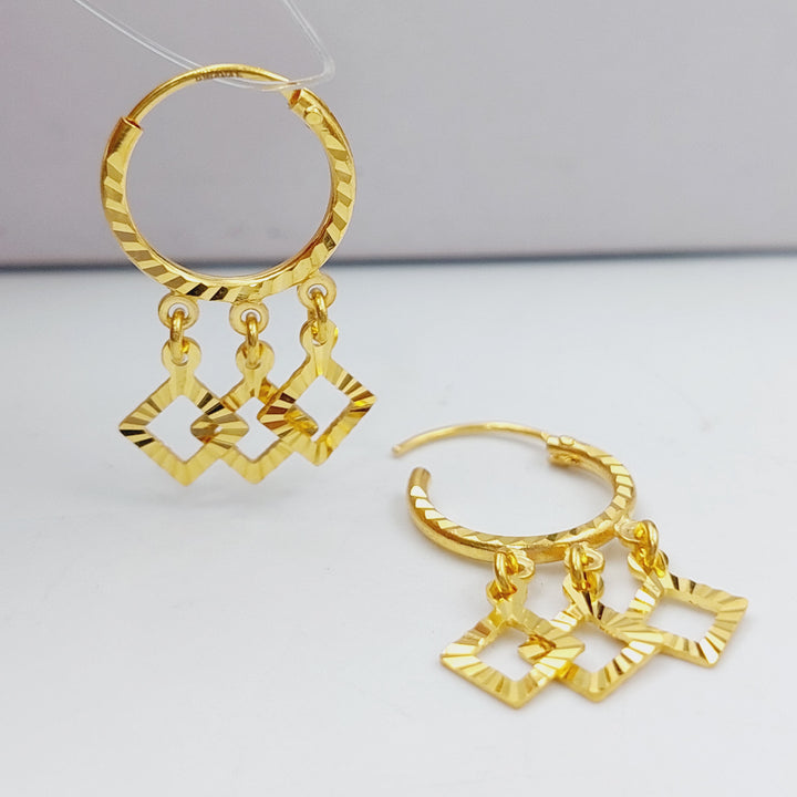 21K Gold Hoop Earrings by Saeed Jewelry - Image 1