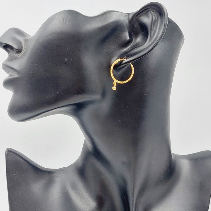 21K Gold Hoop Earrings by Saeed Jewelry - Image 2