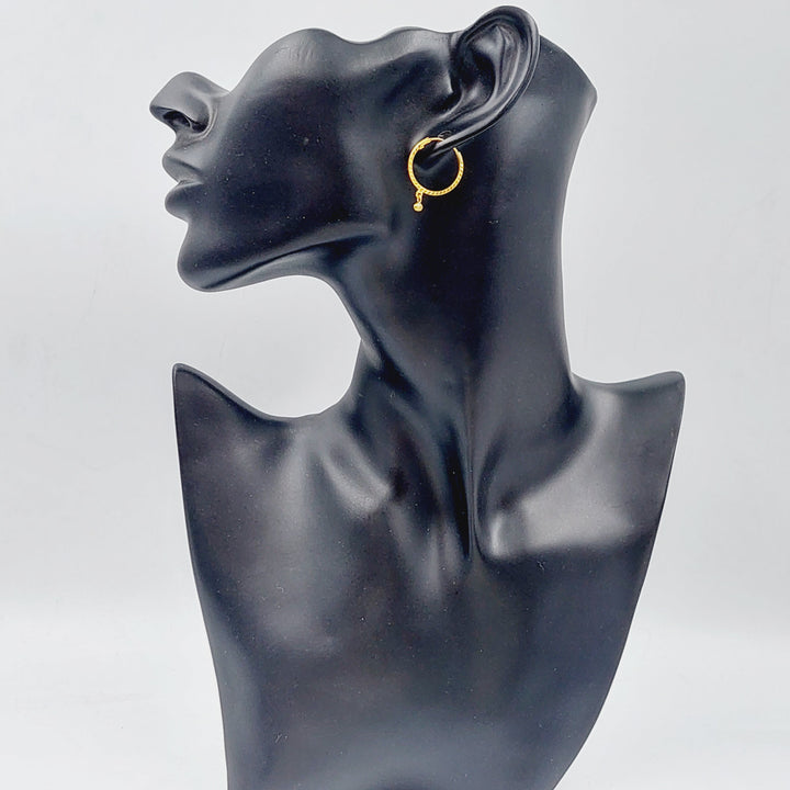 21K Gold Hoop Earrings by Saeed Jewelry - Image 3