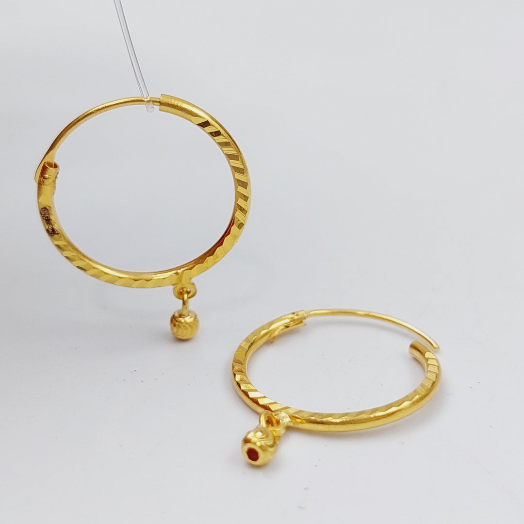 21K Gold Hoop Earrings by Saeed Jewelry - Image 4