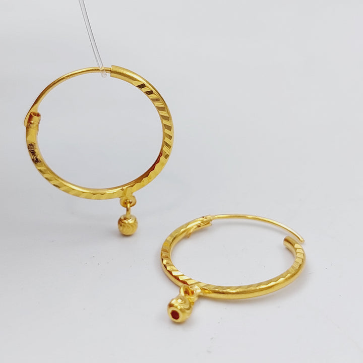 21K Gold Hoop Earrings by Saeed Jewelry - Image 4