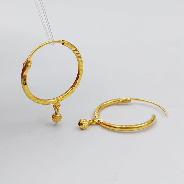 21K Gold Hoop Earrings by Saeed Jewelry - Image 5