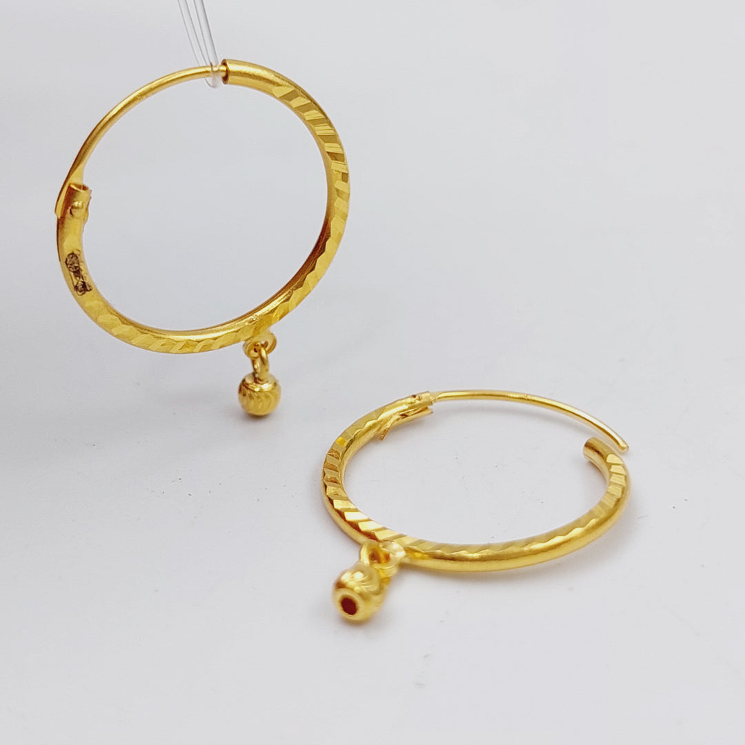 21K Gold Hoop Earrings by Saeed Jewelry - Image 1