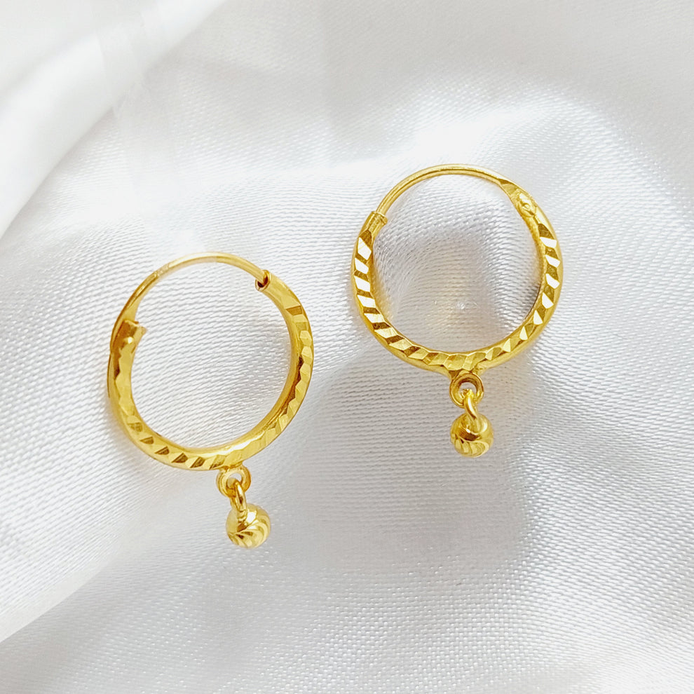 21K Gold Hoop Earrings by Saeed Jewelry - Image 1