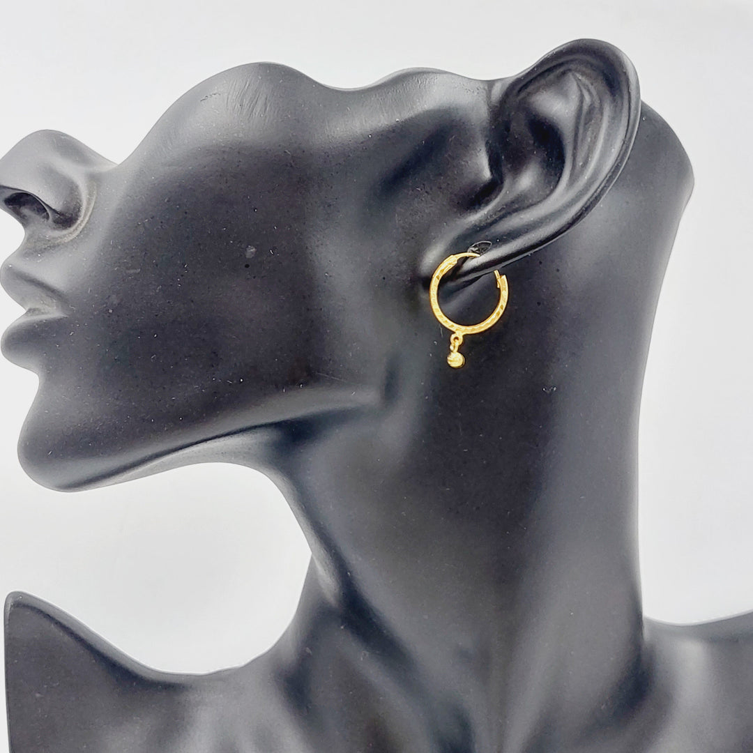 21K Gold Hoop Earrings by Saeed Jewelry - Image 2