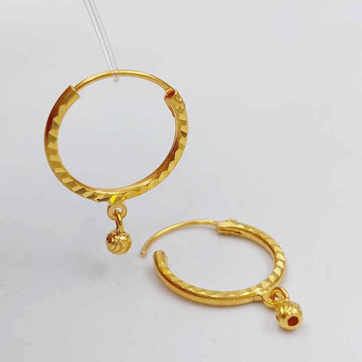 21K Gold Hoop Earrings by Saeed Jewelry - Image 4