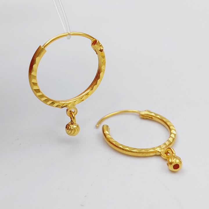 21K Gold Hoop Earrings by Saeed Jewelry - Image 5