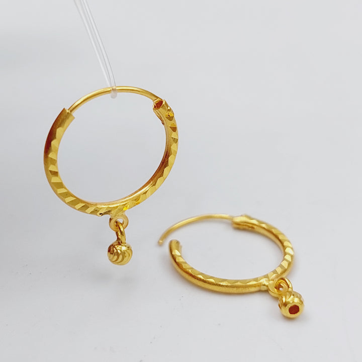 21K Gold Hoop Earrings by Saeed Jewelry - Image 1