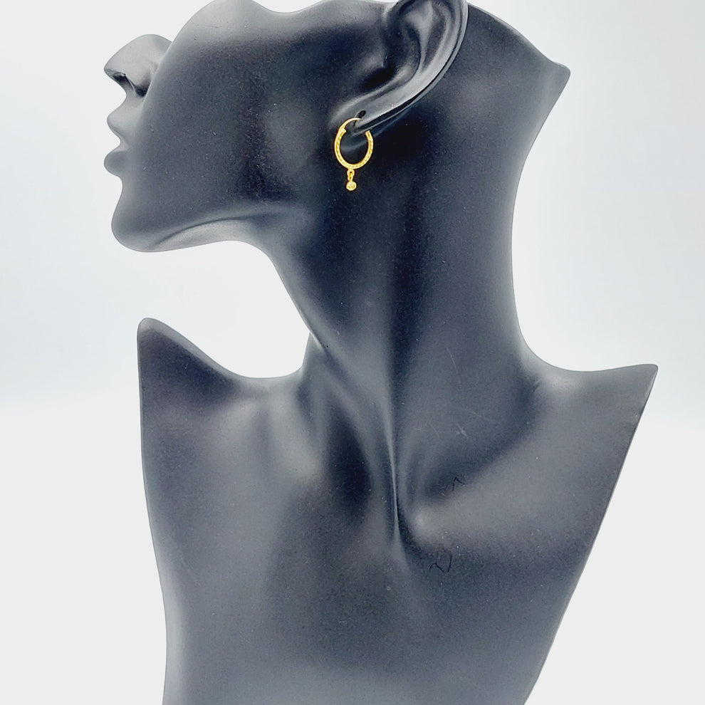 21K Gold Hoop Earrings by Saeed Jewelry - Image 3