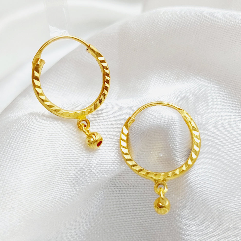 21K Gold Hoop Earrings by Saeed Jewelry - Image 1