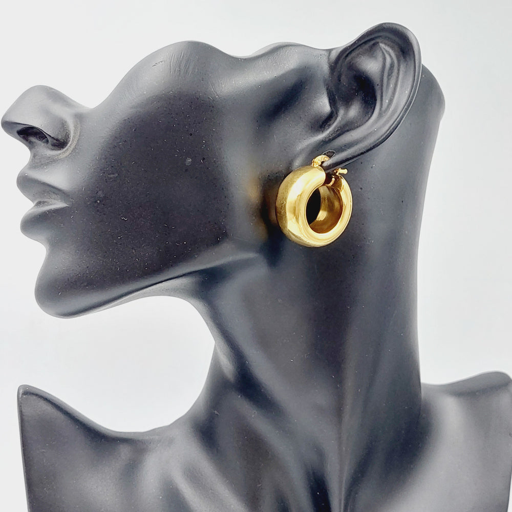 21K Gold Hoop Earrings by Saeed Jewelry - Image 2