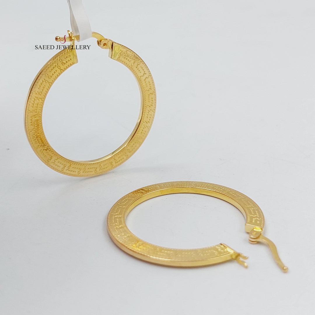 21K Gold Hoop Earrings by Saeed Jewelry - Image 4