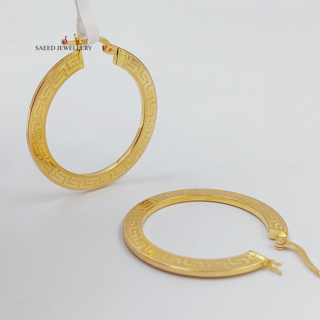 21K Gold Hoop Earrings by Saeed Jewelry - Image 5