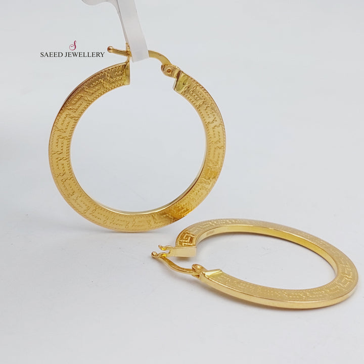 21K Gold Hoop Earrings by Saeed Jewelry - Image 6