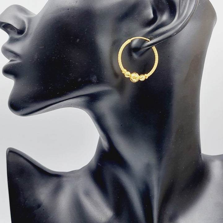 21K Gold Hoop Earrings by Saeed Jewelry - Image 2