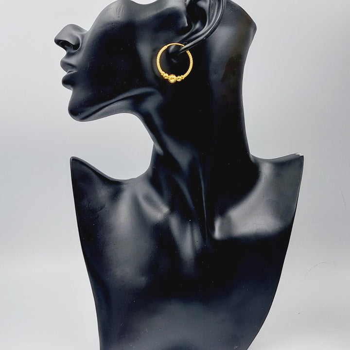 21K Gold Hoop Earrings by Saeed Jewelry - Image 3