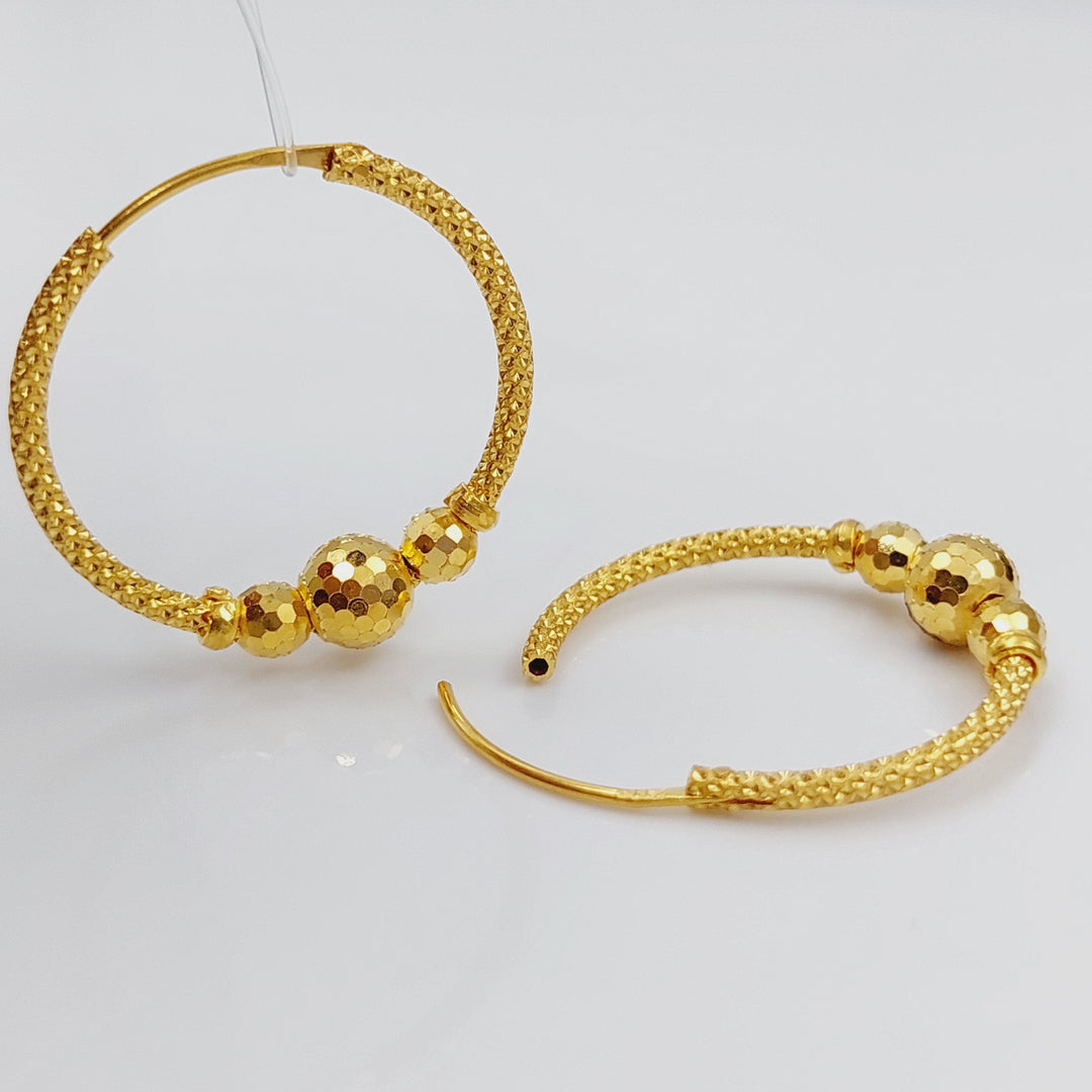 21K Gold Hoop Earrings by Saeed Jewelry - Image 4