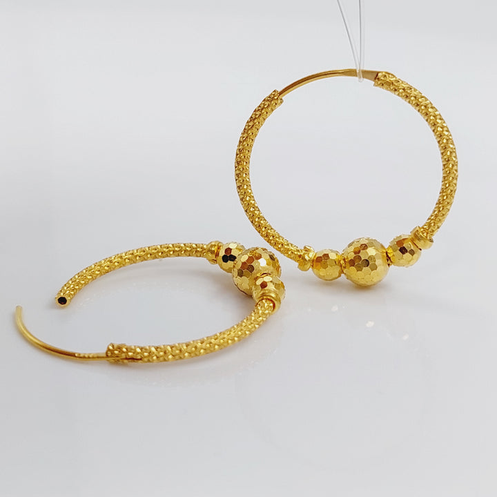 21K Gold Hoop Earrings by Saeed Jewelry - Image 5