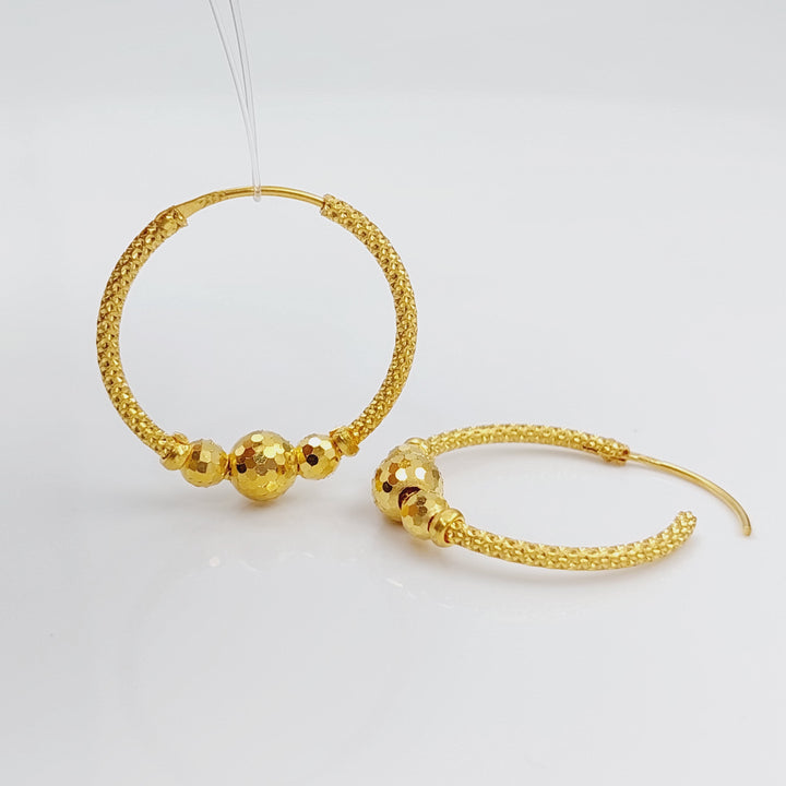 21K Gold Hoop Earrings by Saeed Jewelry - Image 1