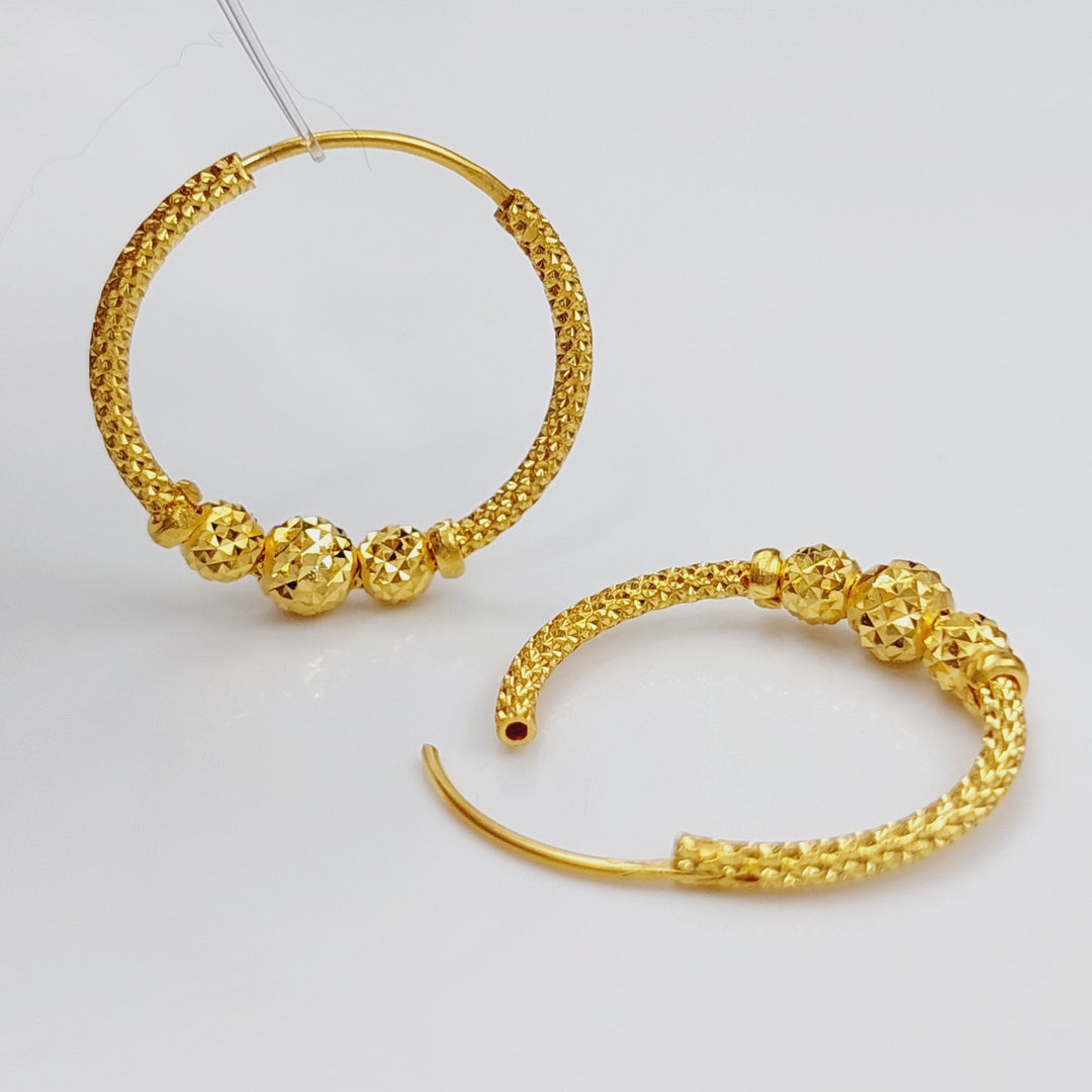 21K Gold Hoop Earrings by Saeed Jewelry - Image 4