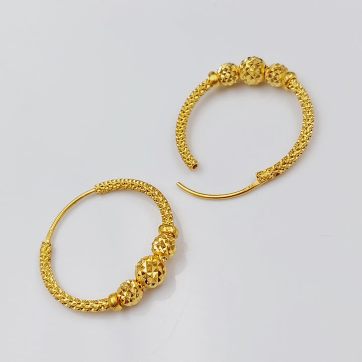 21K Gold Hoop Earrings by Saeed Jewelry - Image 6