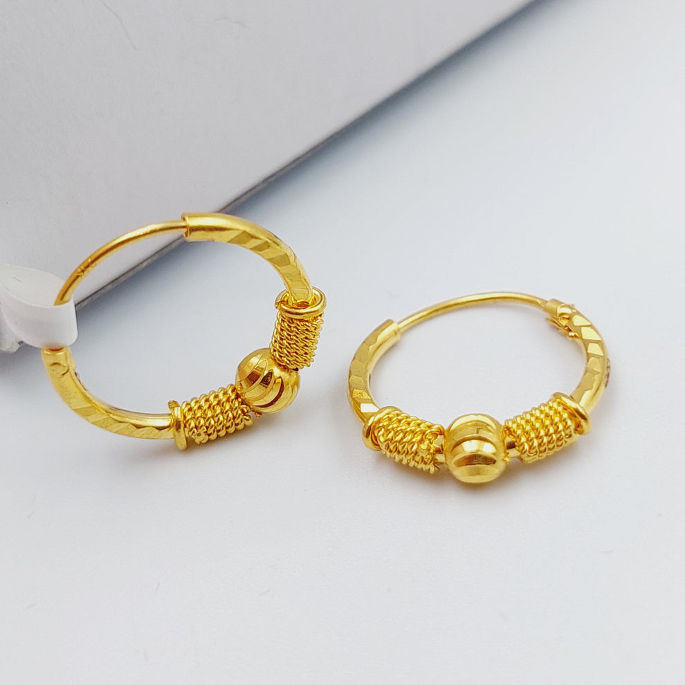 21K Gold Hoop Earrings by Saeed Jewelry - Image 4