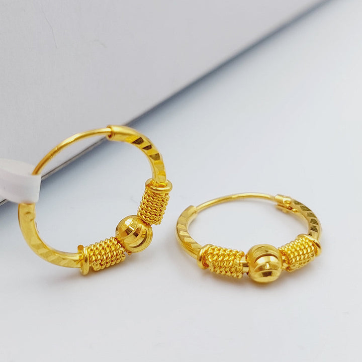 21K Gold Hoop Earrings by Saeed Jewelry - Image 9