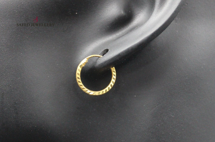 21K Gold Hoop Earrings by Saeed Jewelry - Image 6