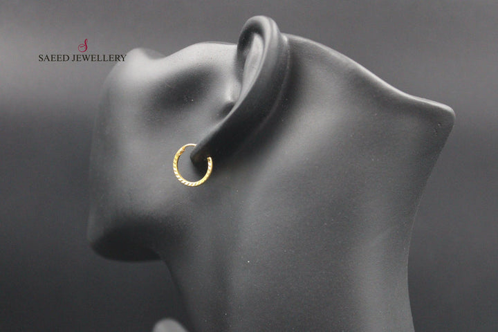 21K Gold Hoop Earrings by Saeed Jewelry - Image 9