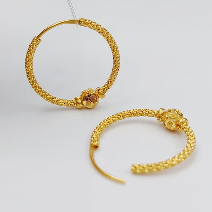 21K Gold Hoop Earrings by Saeed Jewelry - Image 4