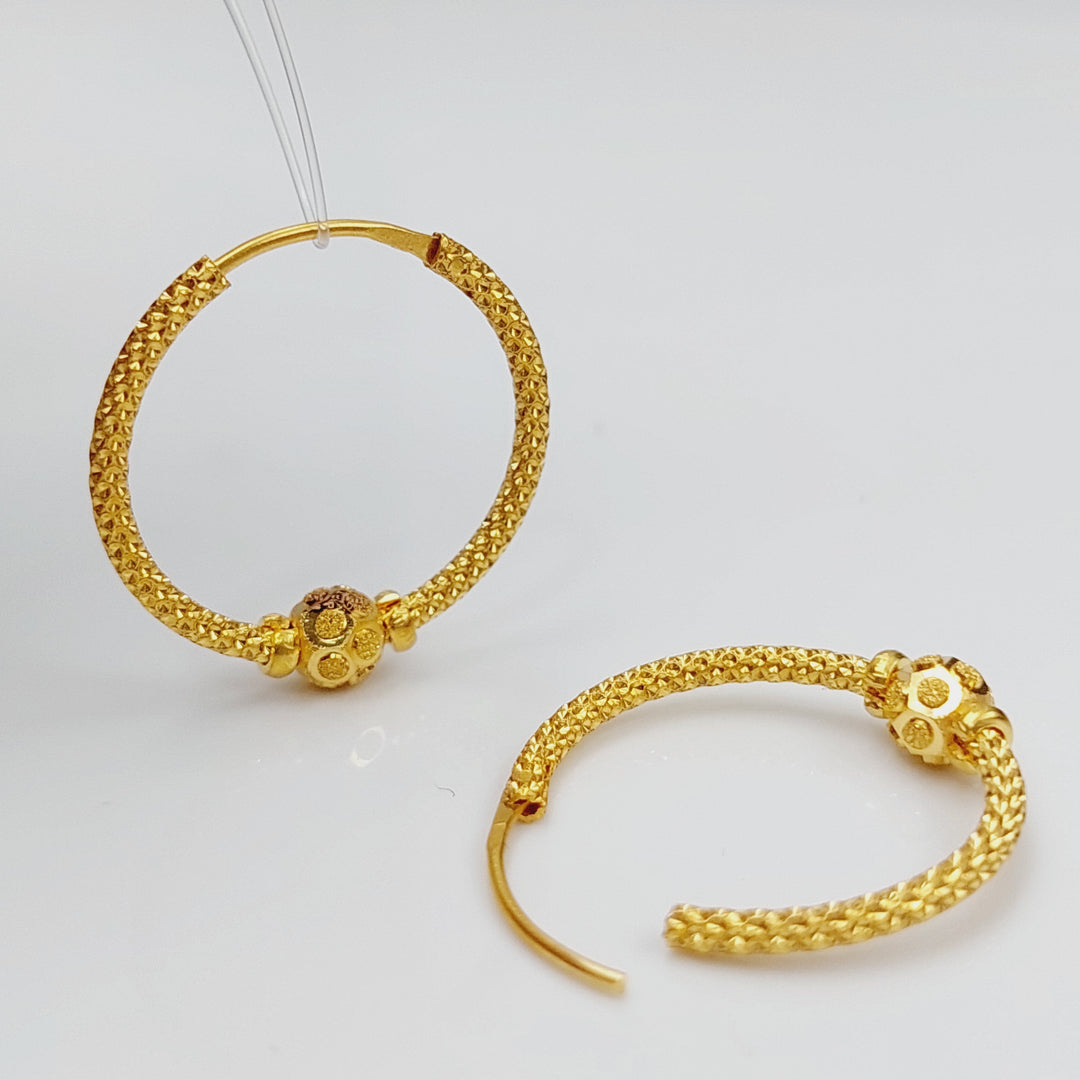 21K Gold Hoop Earrings by Saeed Jewelry - Image 1