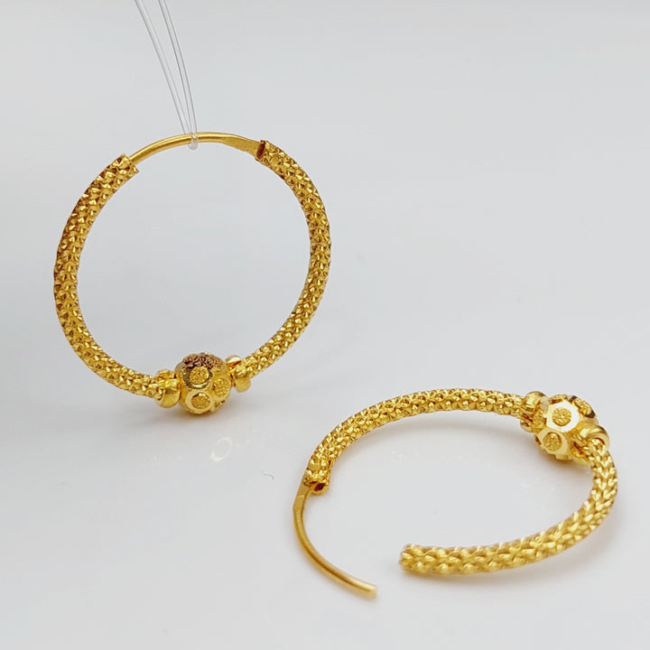 21K Gold Hoop Earrings by Saeed Jewelry - Image 1