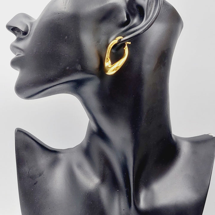 21K Gold Hoop Earrings by Saeed Jewelry - Image 10