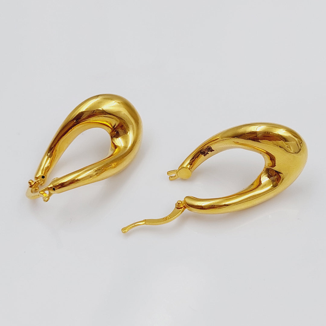 21K Gold Hoop Earrings by Saeed Jewelry - Image 4