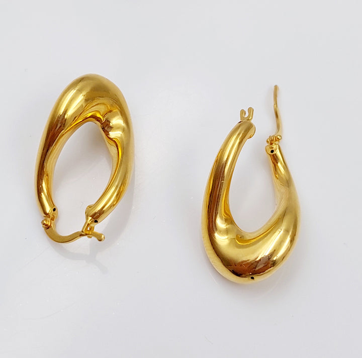 21K Gold Hoop Earrings by Saeed Jewelry - Image 5