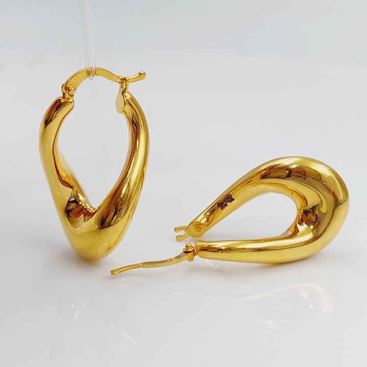 21K Gold Hoop Earrings by Saeed Jewelry - Image 1