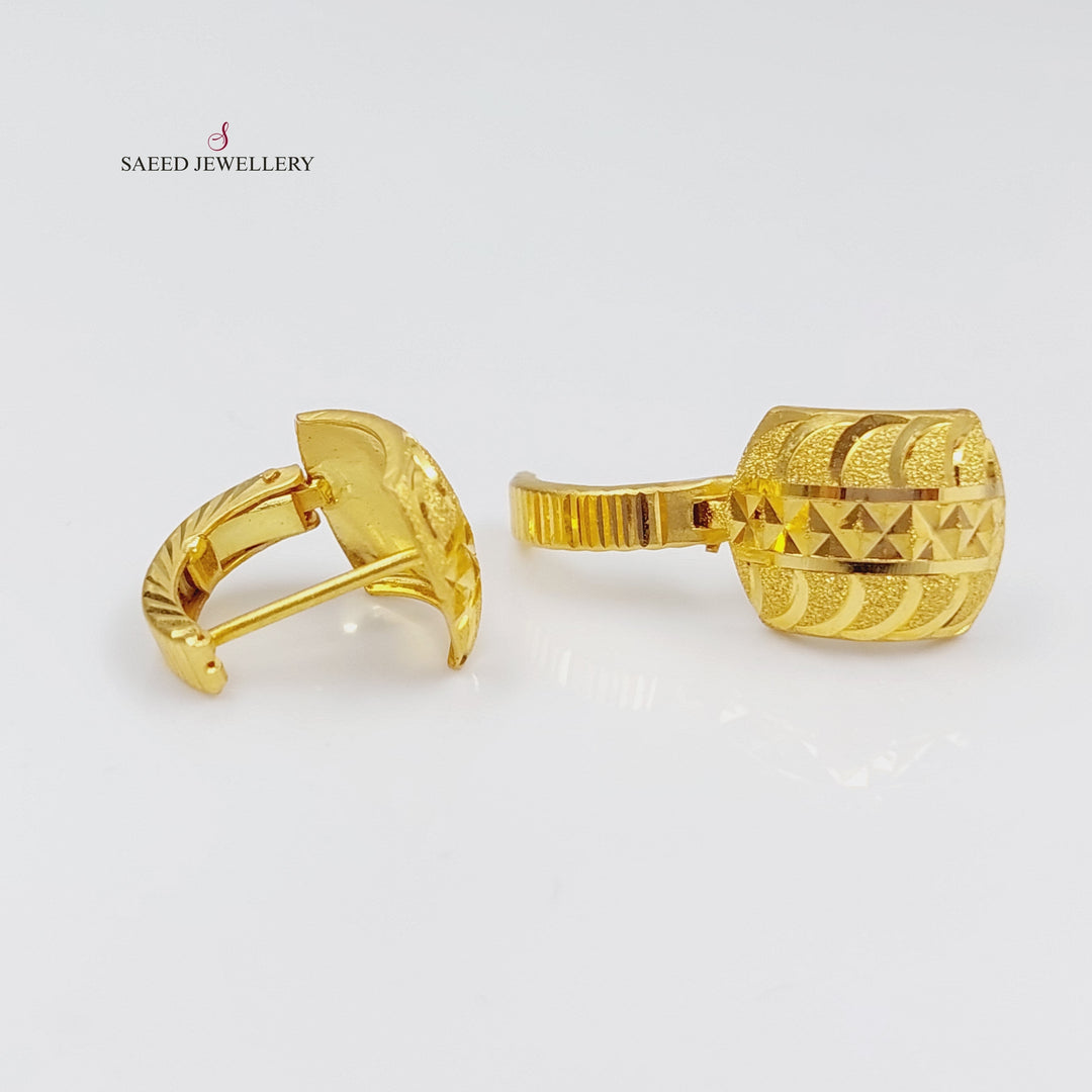 21K Gold Hoop Earrings by Saeed Jewelry - Image 6