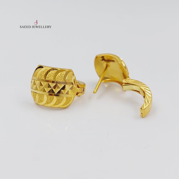 21K Gold Hoop Earrings by Saeed Jewelry - Image 4